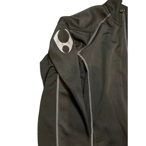 HYLETE Full Zip Jacket Mens Small Black Running Pockets Mesh Sides and Back - Picture 3 of 11